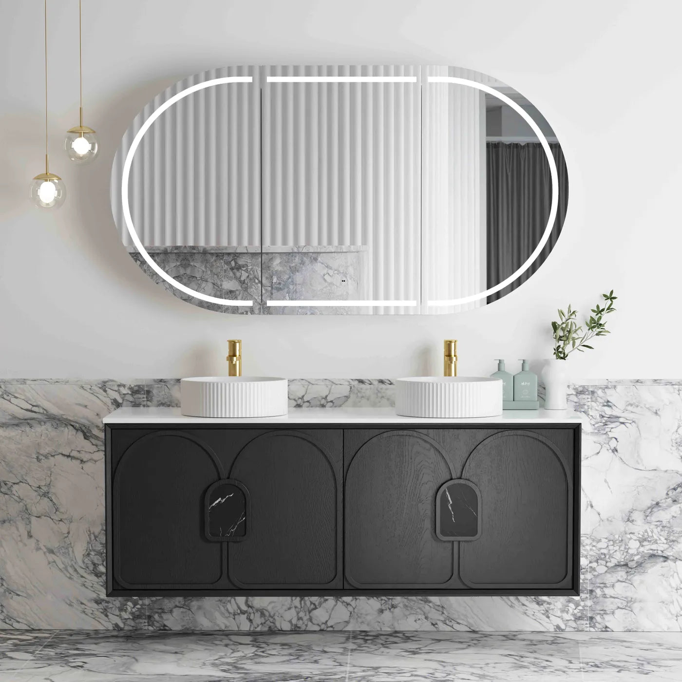 Laguna Mark II 1500mm Black Oak Wall Hung Vanity