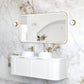 LED Newport 1500(W)x750(H) Gold Metal Frame Mirror- Install Horizontal or Vertical