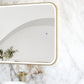 LED Newport 1500(W)x750(H) Gold Metal Frame Mirror- Install Horizontal or Vertical
