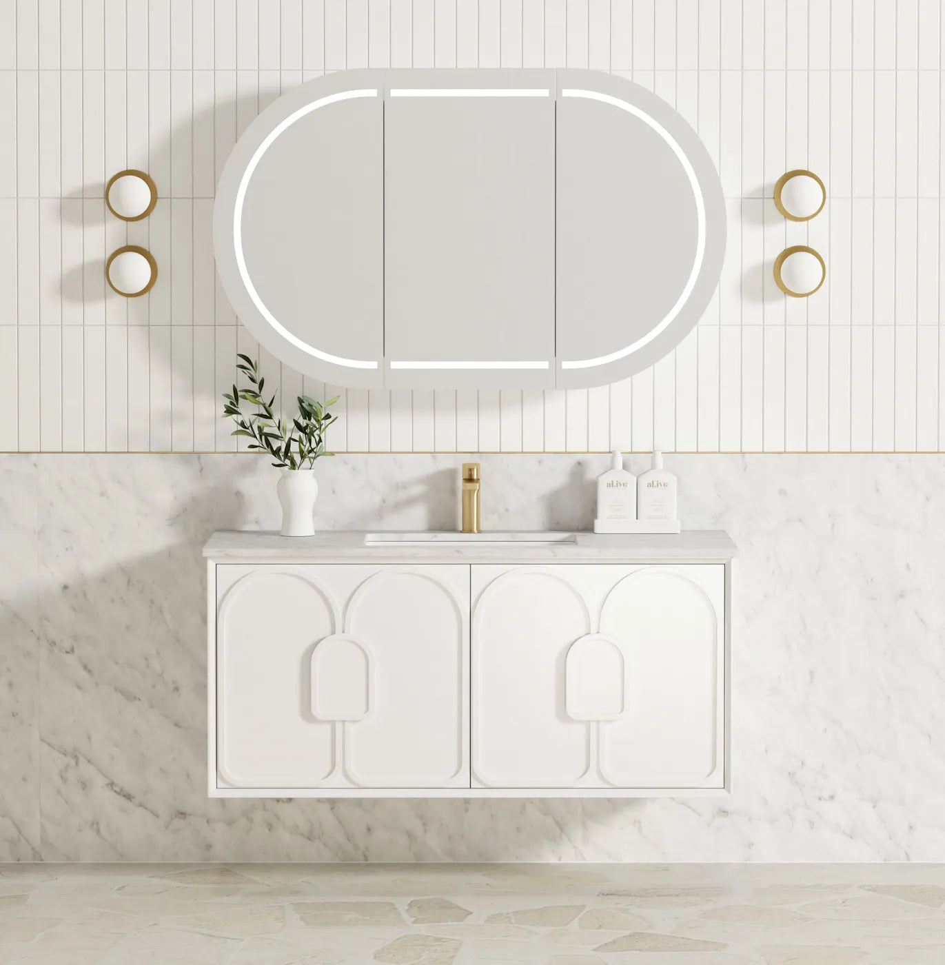 Laguna Mark II 1200mm Matte White Wall Hung Vanity