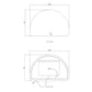 LED Moonlight Archie 800(H)x1200(W) Frameless Tuffi Mirror