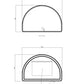 LED Moonlight Archie 800(H)x1200(W) Gold Metal Frame Mirror