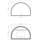LED Moonlight Archie 1000(H)x1500(W) White Metal Frame Tuffi Mirror