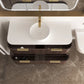 Havana Fluted 1200mm Sable Walnut Wall Hung Curve Vanity