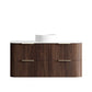 Havana Fluted 1200mm Sable Walnut Wall Hung Curve Vanity