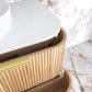 Havana Fluted 900mm Woodland Oak Wall Hung Curve Vanity