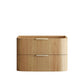 Havana Fluted 900mm Woodland Oak Wall Hung Curve Vanity