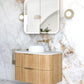 Havana Fluted 900mm Woodland Oak Wall Hung Curve Vanity