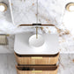 Havana Fluted 900mm Woodland Oak Wall Hung Curve Vanity