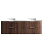 Havana Fluted 1800mm Sable Walnut Wall Hung Curve Vanity