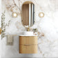 Havana Fluted 600mm Woodland Oak Wall Hung Curve Vanity