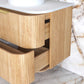 Havana Fluted 750mm Woodland Oak Wall Hung Curve Vanity