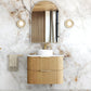 Havana Fluted 750mm Woodland Oak Wall Hung Curve Vanity