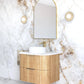 Havana Fluted 750mm Woodland Oak Wall Hung Curve Vanity