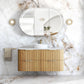 Havana Fluted 1200mm Woodland Oak Wall Hung Curve Vanity