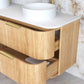 Havana Fluted 1500mm Woodland Oak Wall Hung Curve Vanity