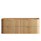 Havana Fluted 1500mm Woodland Oak Wall Hung Curve Vanity
