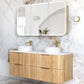Havana Fluted 1500mm Woodland Oak Wall Hung Curve Vanity