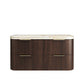 Havana Fluted 1200mm Sable Walnut Wall Hung Curve Vanity