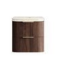 Havana Fluted 600mm Sable Walnut Wall Hung Curve Vanity