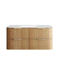 Havana Fluted 1200mm Woodland Oak Wall Hung Curve Vanity