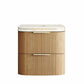 Havana Fluted 600mm Woodland Oak Wall Hung Curve Vanity
