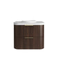 Havana Fluted 750mm Sable Walnut Wall Hung Curve Vanity