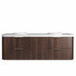 Havana Fluted 1800mm Sable Walnut Wall Hung Curve Vanity