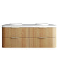 Havana Fluted 1500mm Woodland Oak Wall Hung Curve Vanity