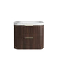 Havana Fluted 750mm Sable Walnut Wall Hung Curve Vanity