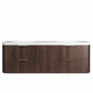 Havana Fluted 1800mm Sable Walnut Wall Hung Curve Vanity