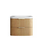 Havana Fluted 750mm Woodland Oak Wall Hung Curve Vanity