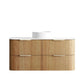 Havana Fluted 1200mm Woodland Oak Wall Hung Curve Vanity