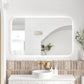 LED Newport 1200(W)x750(H) Frameless Back Lit Tuffi Mirror - Install Horizontal or Vertical