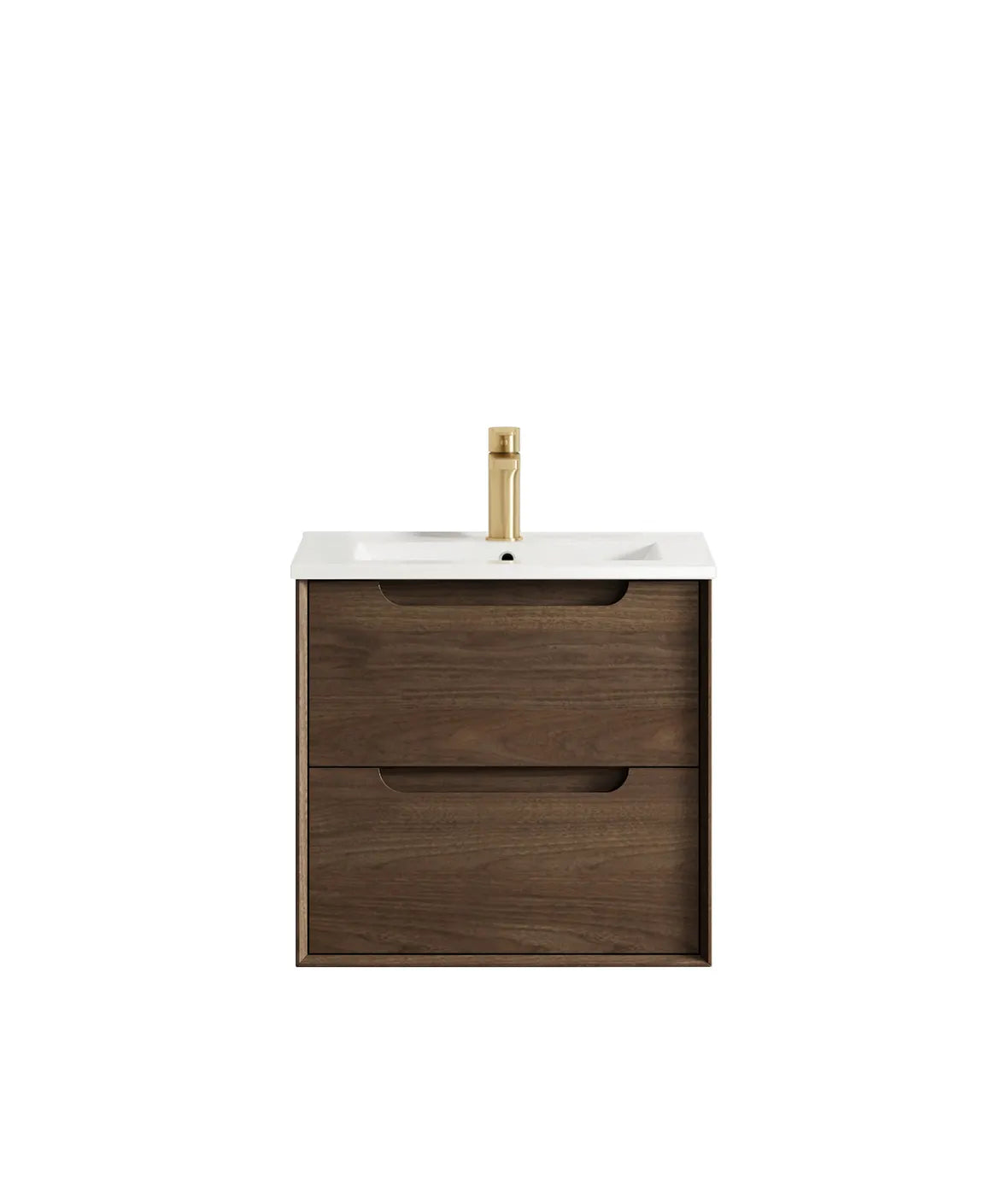Byron 600mm Sable Walnut Wall Hung Vanity