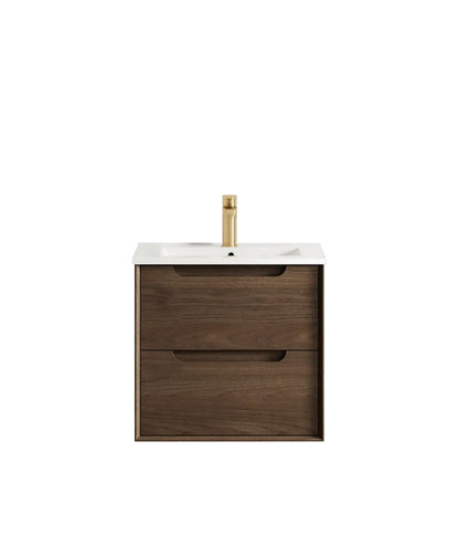 Byron 600mm Sable Walnut Wall Hung Vanity