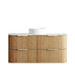 Havana Fluted 1200mm Woodland Oak Wall Hung Curve Vanity