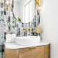 Bondi 750mm Natural Oak Wall Hung Curve Vanity (12TH & NTH Only)