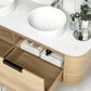 Bondi 1500mm Natural Oak Wall Hung Curve Vanity