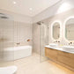 Bondi 1500mm Natural Oak Wall Hung Curve Vanity
