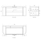 Bondi 1200mm Black Oak Wall Hung Curve Vanity