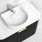 Bondi 750mm Black Oak Wall Hung Curve Vanity (12TH & NTH Only)