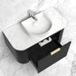 Bondi 750mm Black Oak Wall Hung Curve Vanity (12TH & NTH Only)