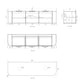 Bondi 1800mm Black Oak Wall Hung Curve Vanity
