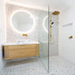 Bondi 1200mm Natural Oak Wall Hung Curve Vanity