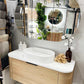 Bondi 1200mm Natural Oak Wall Hung Curve Vanity
