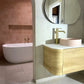 Bondi 900mm Natural Oak Wall Hung Curve Vanity