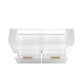 Bondi 1500mm Satin White Fluted Wall Hung Curve Vanity
