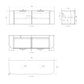 Bondi 1500mm Satin White Fluted Wall Hung Curve Vanity